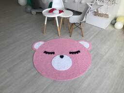 Nursery Rug, ??arpet For Kids, Rug Baby Carpet, Crochet Bear Mat, Teddy Kids Room - thumbnail 1