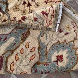 3x11 Afghan Handwoven Wool Runner - Red Turkmen Oriental Oushak Style Rug Modern Floral Medallion Carpet For Hallway Decor- Boho Gift - thumbnail 4