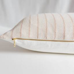 Woven Striped Hmong Pillow Cover, Ethnic Cotton Cushion - thumbnail 2