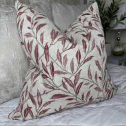 Country Decor Scatter Cushion Cover 20x20 - Leaf-Patterned Willow Trailing Leaves in Sanderson Osier Fabric - thumbnail 4