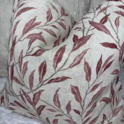 Country Decor Scatter Cushion Cover 20x20 - Leaf-Patterned Willow Trailing Leaves in Sanderson Osier Fabric - thumbnail 2