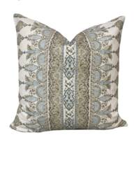 Thibaut Akola Stripe Biege Cushion Cover Pillow Double Sided - thumbnail 1