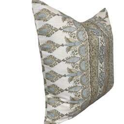 Thibaut Akola Stripe Biege Cushion Cover Pillow Double Sided - thumbnail 2