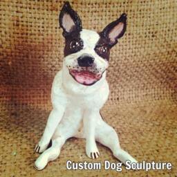 Personalized Pet Clay Folk Art Sculpture Or Memorial Based On Your Pets Photo - thumbnail 1