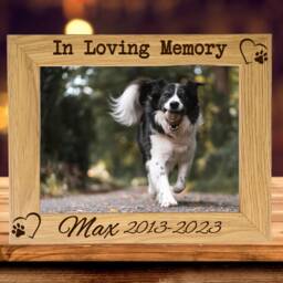 Personalised Dog Photo Frame, in Loving Memory, Pet Memorial Loss Frame - thumbnail 3