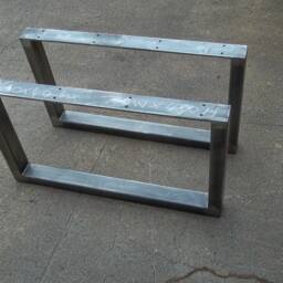 Metal Table Legs Pair Retro Industrial Steel Dining Coffee Bench Desk Breakfast Bar Custom Sizes Available - thumbnail 2