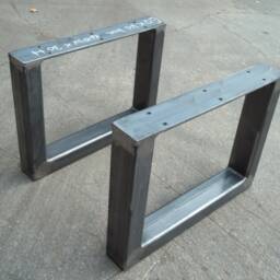 Metal Table Legs Pair Retro Industrial Steel Dining Coffee Bench Desk Breakfast Bar Custom Sizes Available - thumbnail 3
