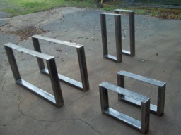 Metal Table Legs Pair Retro Industrial Steel Dining Coffee Bench Desk Breakfast Bar Custom Sizes Available