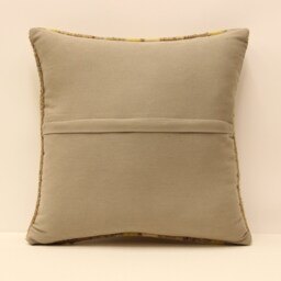 Turkish Kilim Pillow, 16x16 Bohemian Handwoven Anatolian Turkey Sofa Cushion Cover, 4Kf-330 - thumbnail 4