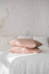 Softened Linen Pillowcase Available in Various Colors, Handmade Natural Cushion Cover, Custom Size Pillow Cover With Envelope Closure