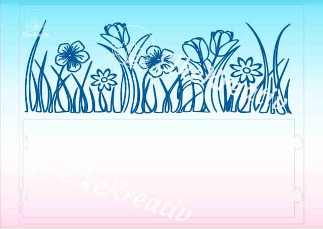 Svg Plotter File Lantern Cover Flower Meadow, As Table Light, Candle Holder, For Paper & Vinyl in 3D, Light Shadow Decoration - image 1
