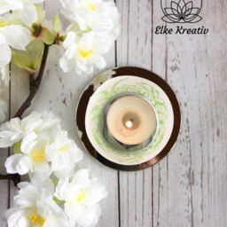 Svg Plotter File Lantern Cover Flower Meadow, As Table Light, Candle Holder, For Paper & Vinyl in 3D, Light Shadow Decoration - thumbnail 3