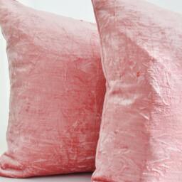 Pink Velvet Pillow Cover Cushion Pink Accent Pillow Cover Throw - thumbnail 3