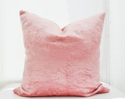 Pink Velvet Pillow Cover Cushion Pink Accent Pillow Cover Throw - thumbnail 1