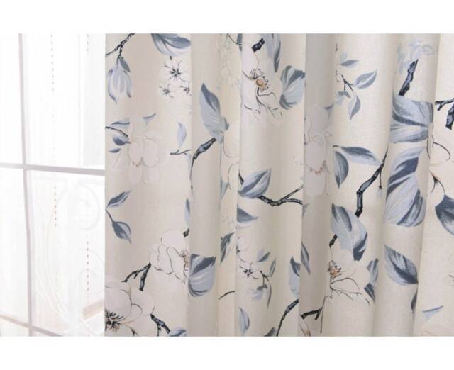 Spring Magnolia Window Curtain Panel/Window Treatment/Topper/Bedroom Drape/Bathroom Shower Curtain, Kids Nursery Children PlayroomFree Gift - image 1