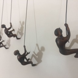 10 Piece Climbing Sculpture Wall Art Gift For Home Decor Interior Design Rock Climber Man Contemporary Artwork Resin Bronze Antique - thumbnail 2