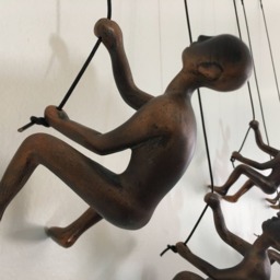 10 Piece Climbing Sculpture Wall Art Gift For Home Decor Interior Design Rock Climber Man Contemporary Artwork Resin Bronze Antique - thumbnail 3