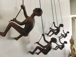 10 Piece Climbing Sculpture Wall Art Gift For Home Decor Interior Design Rock Climber Man Contemporary Artwork Resin Bronze Antique - thumbnail 1