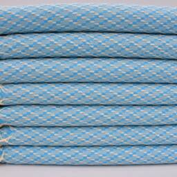 "Turkish Peshtemal, Turquoise Towel, 38""x67" - thumbnail 3