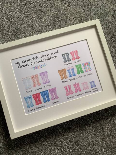 Grandchildren Print, Great Gift For Grandparents, Grandparent, Christmas Gift, Her, Birthday - image 1