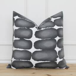 Black & White Outdoor Pillow - Watercolor Cushion Cover Lumbar 20 X Adam - thumbnail 2