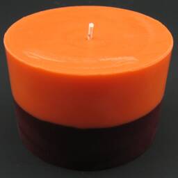 Virginia Tech Color Block Hokie Orange & Maroon Soy Pillar Candle - thumbnail 2