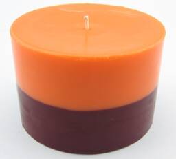 Virginia Tech Color Block Hokie Orange & Maroon Soy Pillar Candle