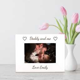 Personalised Daddy & Me Photo Frame, 6x4, 7x5, 8x6, Landscape, Grey Oak & White Frames, Father's Day Presents - thumbnail 2