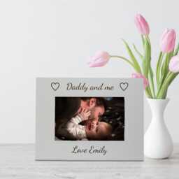 Personalised Daddy & Me Photo Frame, 6x4, 7x5, 8x6, Landscape, Grey Oak & White Frames, Father's Day Presents - thumbnail 3