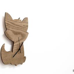 Cute Baby Fox Wooden Silhouette Clock - Kids Nursery Room, Teens Room Wall - thumbnail 2