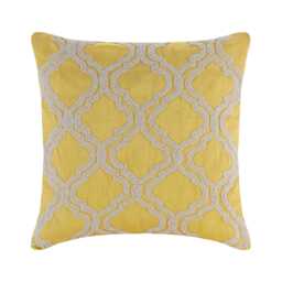 "Luxury Lattice, Trellis Yellow Bed Pillow Case 24""x24""/26""x26" - thumbnail 1