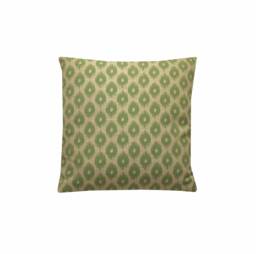 Sanderson Meru Cushion Beige & Green Ikat Patterned Pillow Designer Cover - thumbnail 1