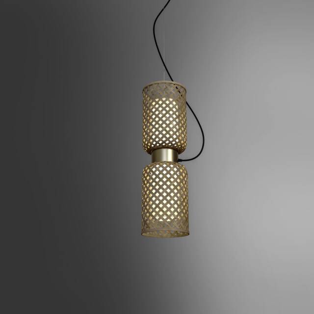 Handmade Bamboo Pendant Lamp Woven Minimalist Hanging Light - image 1