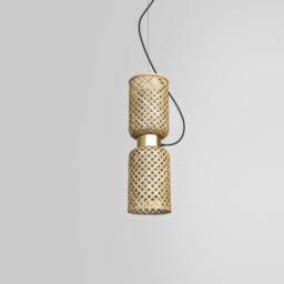 Handmade Bamboo Pendant Lamp Woven Minimalist Hanging Light - thumbnail 3