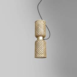 Handmade Bamboo Pendant Lamp Woven Minimalist Hanging Light - thumbnail 2