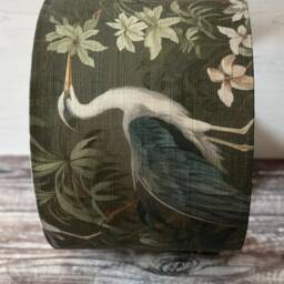 Heron Pattern Lampshade, Handmade Green Bird Decor, Table Floor New Home Gift, 60cm Lamp - thumbnail 3