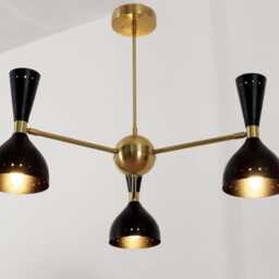 6 Light Mid Century Sputnik Chandelier Diabolo Stilnovo Style , Modern Ceiling Lamp Light Kitchen Dining Inscapes Design - thumbnail 2