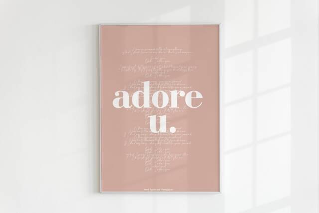 Fred Again Adore U Print, You Song Lyrics, Lyric Fred Again, Song Lyric Print, Again U Print - image 1
