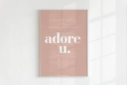 Fred Again Adore U Print, You Song Lyrics, Lyric Fred Again, Song Lyric Print, Again U Print - thumbnail 1