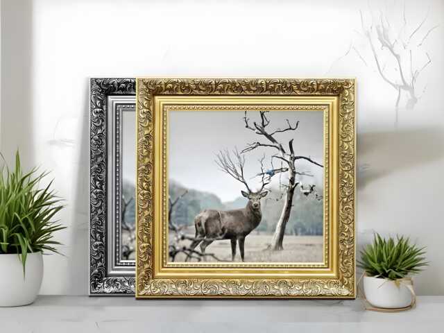 Handmade Dahlia Picture Frame - Ornate Polcore Wall Art - image 1