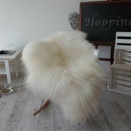 "Sheepskin Iceland White Cream Throw Genuine Leather Sheep Skin 50""x 30" - thumbnail 2