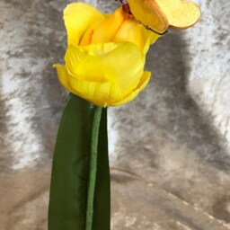 "Alice in Wonderland - Non Talking Flowers ""Bread & Butterflies Kissing The Tulips Yellow" - thumbnail 2