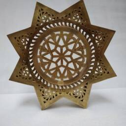 Handmade Brass Moroccan Wall Light Sconce Geometric Decor - thumbnail 4