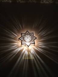 Handmade Brass Moroccan Wall Light Sconce Geometric Decor