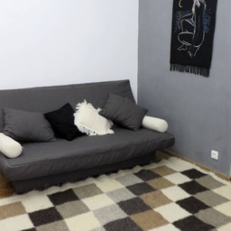 Hand Woven Geometric Wool Blanket Carpathian Hutsul Throw - thumbnail 3
