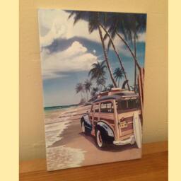 "American The Beach Ceramic Wall Art Tile, 8"" By 12" - thumbnail 3