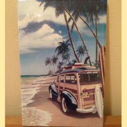 "American The Beach Ceramic Wall Art Tile, 8"" By 12" - thumbnail 2