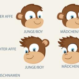 "Wall Sticker ""Two Monkeys Door Sign" - thumbnail 2