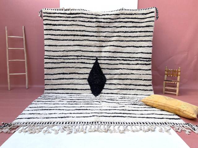 Custom Beni Ouarain Rug Handmade Moroccan Wool Carpet - image 1