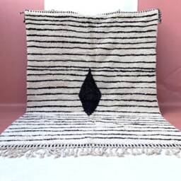 Custom Beni Ouarain Rug Handmade Moroccan Wool Carpet - thumbnail 4
